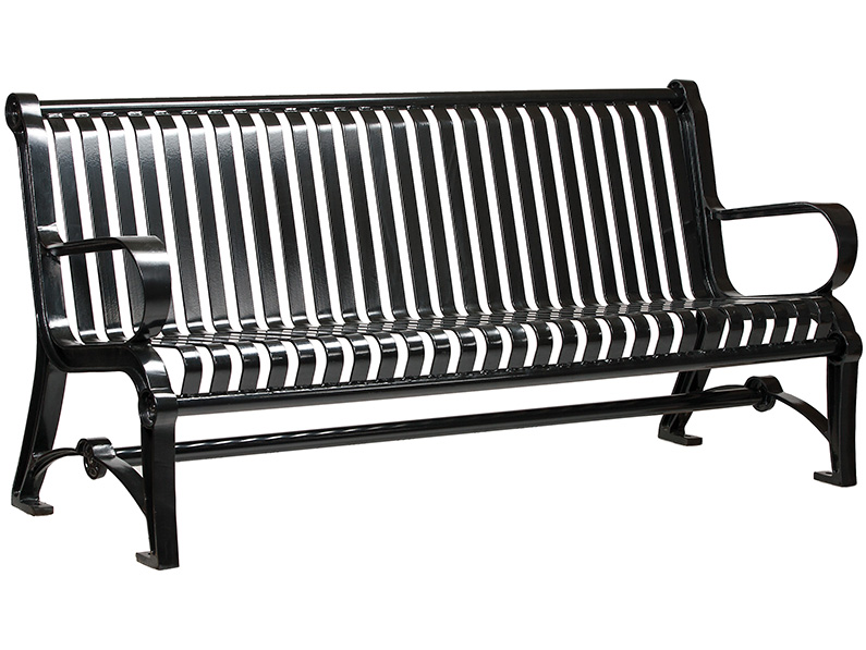 hv6-6ft-park-bench-with-cast-aluminum-frame-and-metal-slats