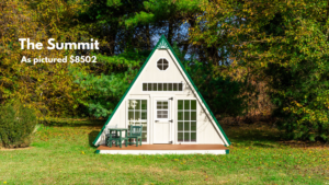 The Summit is a ground level A-frame playhouse boasting an 6’x13’ play deck. The playhouse has big windows and a metal roof. It comes with big windows and a table and chairs for tea party hosting! Playhouse can be customized. Choose white vinyl with gray decking or ivory vinyl with brown decking. Recommended ages 2-12 years old. Price as pictured--$8, 502 not including delivery and installation.